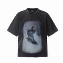Hooded Figure Smoke Graphic Tee