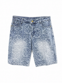 Loewe Anagram Denim Shorts in Blue, front view