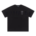 Trapstar "It's A Secret" Tonal Embroidered Tee & Shorts Set — Black
