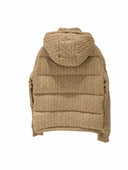 Polo Ralph Lauren Cable-Knit Puffer Jacket — Camel & Black