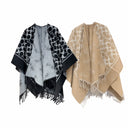 Coach Signature Logo Cloak in Beige / Black, front view