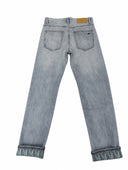 Lacoste Embroidered Cuff Jeans — Light Wash
