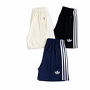 Adidas Track Shorts — Navy, Cream & Black