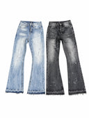 Paint Splatter Flare Jeans
