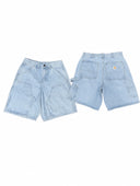 Carhartt Double Knee Carpenter Shorts — Light Wash