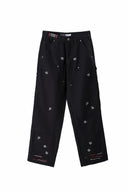 Carhartt Star Logo Embroidered Double Knee Pants — Black