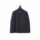 Kiton Hooded Softshell Jacket — Navy