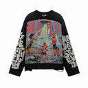 RoughPlay UFO Scene Rhinestone Long Sleeve — Black/Red