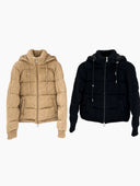 Polo Ralph Lauren Cable-Knit Puffer Jacket — Camel & Black