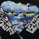 RoughPlay DeLorean Scene Rhinestone Long Sleeve — Black/Grey