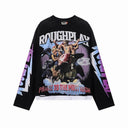 RoughPlay "Praise" Rhinestone Long Sleeve — Black/Purple