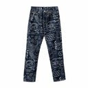Jeans con estampado de ondas integral de Evisu