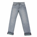 Lacoste Embroidered Cuff Jeans — Light Wash