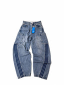 Adidas Wide-Leg Cargo Jeans — Light Blue Wash & Brown Wash