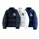 MLB x New Era Puffer Jacket in Blue / White / Black, product photo 2