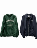 Adidas Logo Coach Jacket — Green & Navy