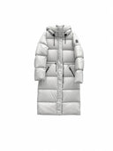 MACKAGE Long Puffer Coat — Silver