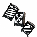 Custom Off-White "Diagonals" Aluminium Suitcase — Black